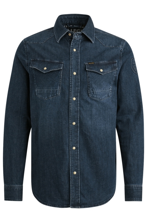 PME legend long sleeve shirt blue denim wash